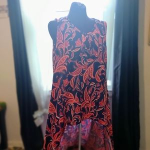 Long Tail Multi color shirt. Ashley Stewart. Size 14/16